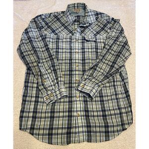 Duluth Trading Shirt Mens‎ Large Tall  Plaid Hike Outdoors Long Sleeves